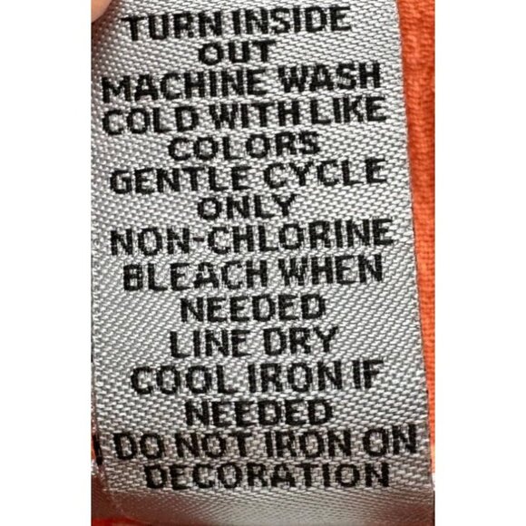 Catherines Tunic Women OXWP 14/16W Petite Orange 3/4 Sleeve Crochet Floral Detai - Picture 6 of 9